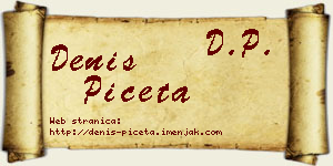 Denis Pičeta vizit kartica